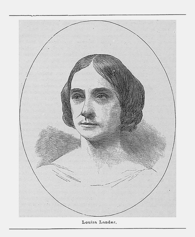 Engraving of Louisa Lander, Year unknown.
