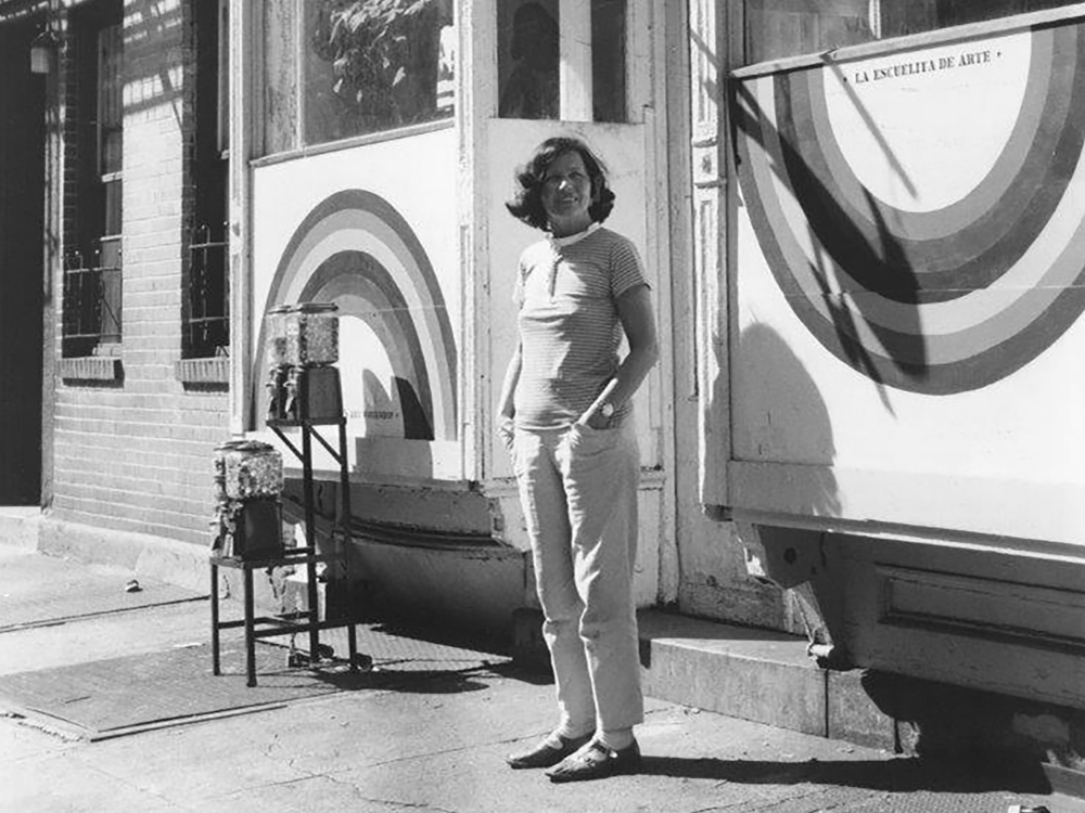 Lassnig in the Lower East Village, c. 1969.
Photo (detail): Maria Lassnig. Archive of the Maria Lassnig Foundation.