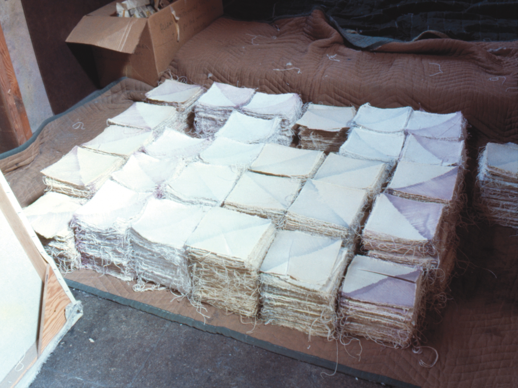 Constructed Paintings in process, Venice, California, 1972