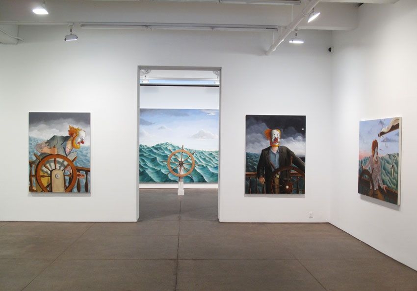 Installation view, Sean Landers,&nbsp;Around the World Alone, Petzel Gallery, 2011