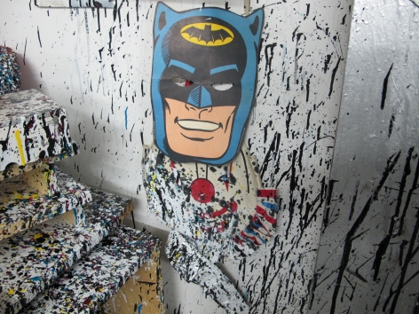 Batman mask in Pensato studio, 2011.